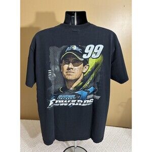 Vintage Chase Authentics Carl Edwards #99 Aflac NASCAR 2 Sided Tee Men’s XL